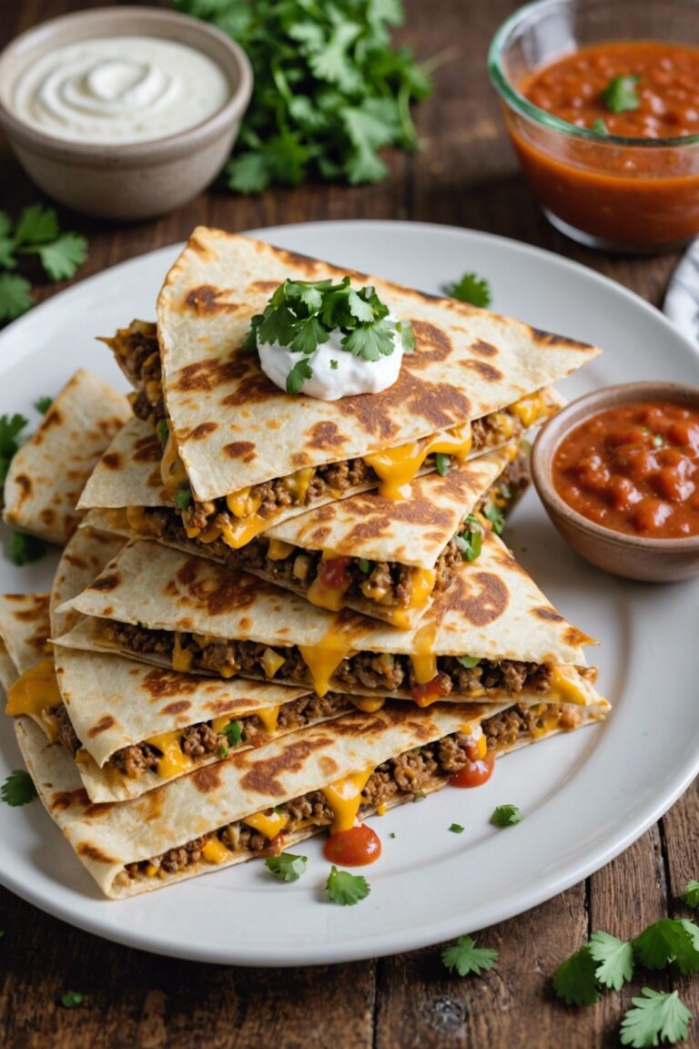 Cheeseburger Quesadillas