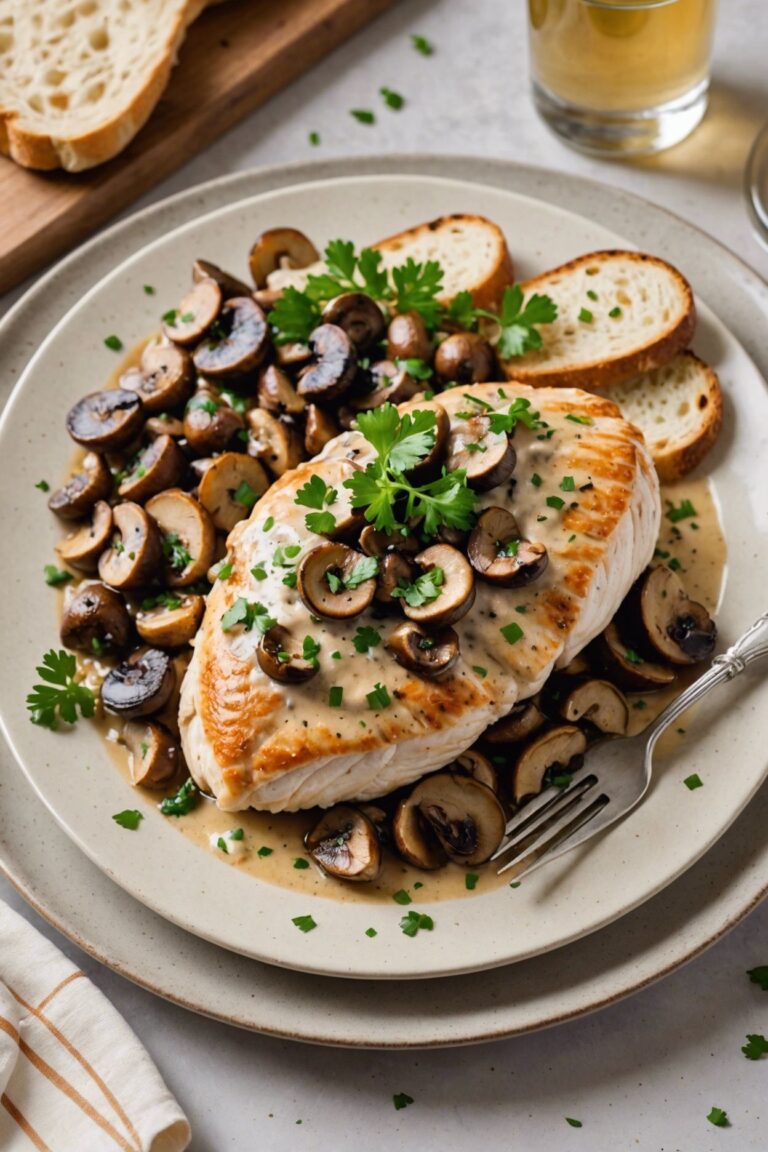 Chicken And Mushrooms In Cream Sauce