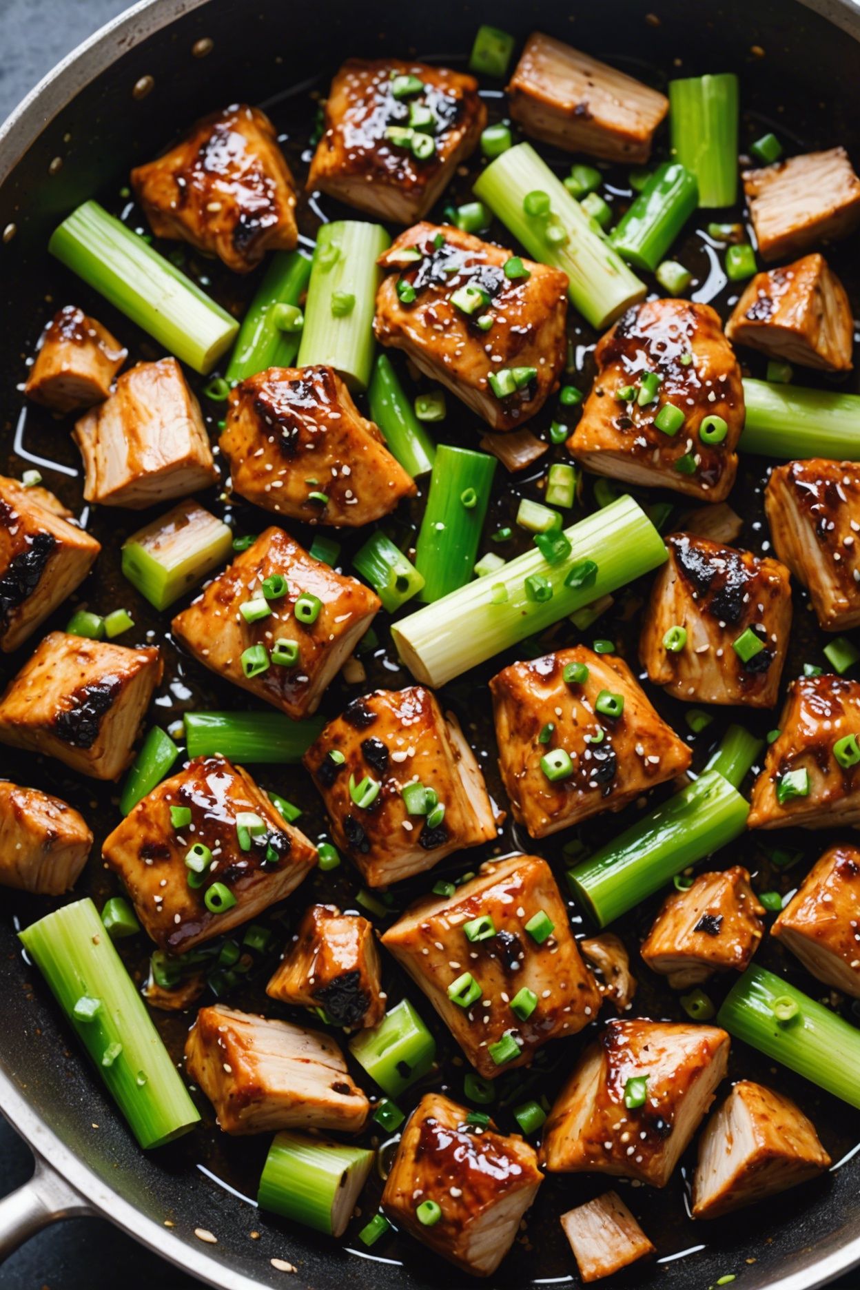 Chinese Black Pepper Chicken With Celery