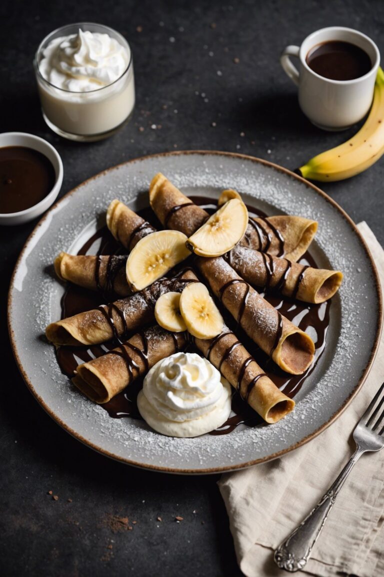 Chocolate Crepes With Banana