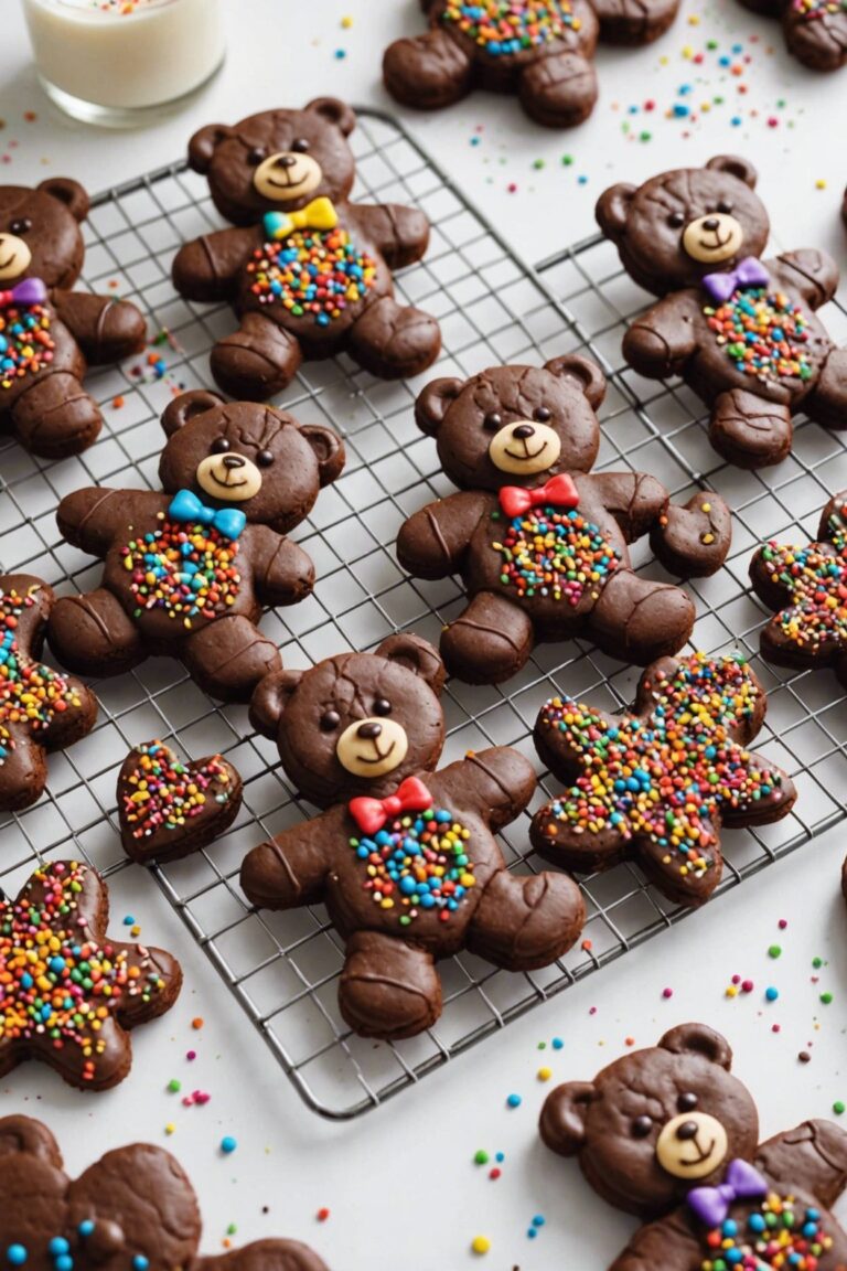 Chocolate Teddy Bear Cookies