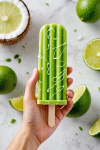 Coconut Key Lime Ice Pops