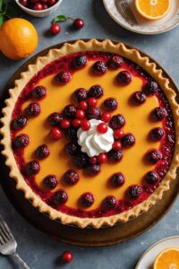 Cranberry Orange Curd Tart