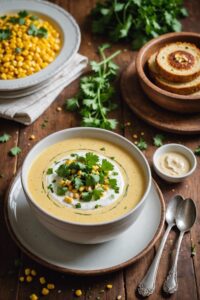 Cream Of Patty Pan Squash And Sweet Corn Soup