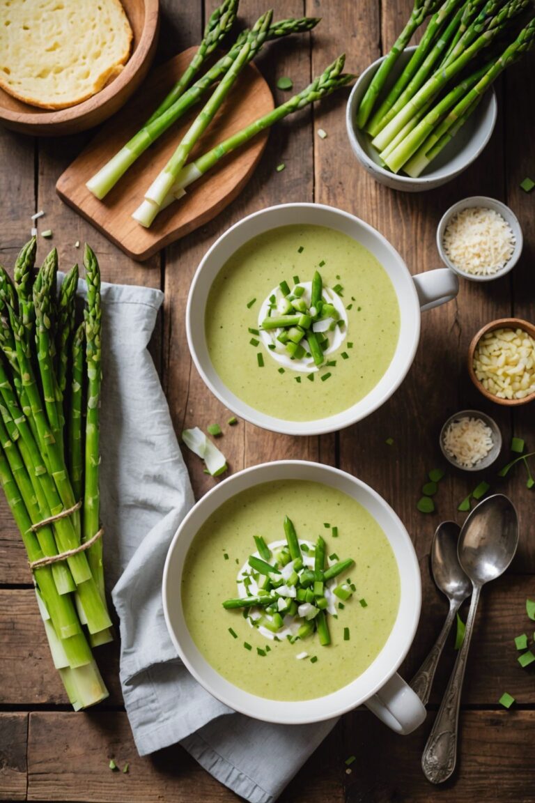 Creamy Leek And Asparagus Soup