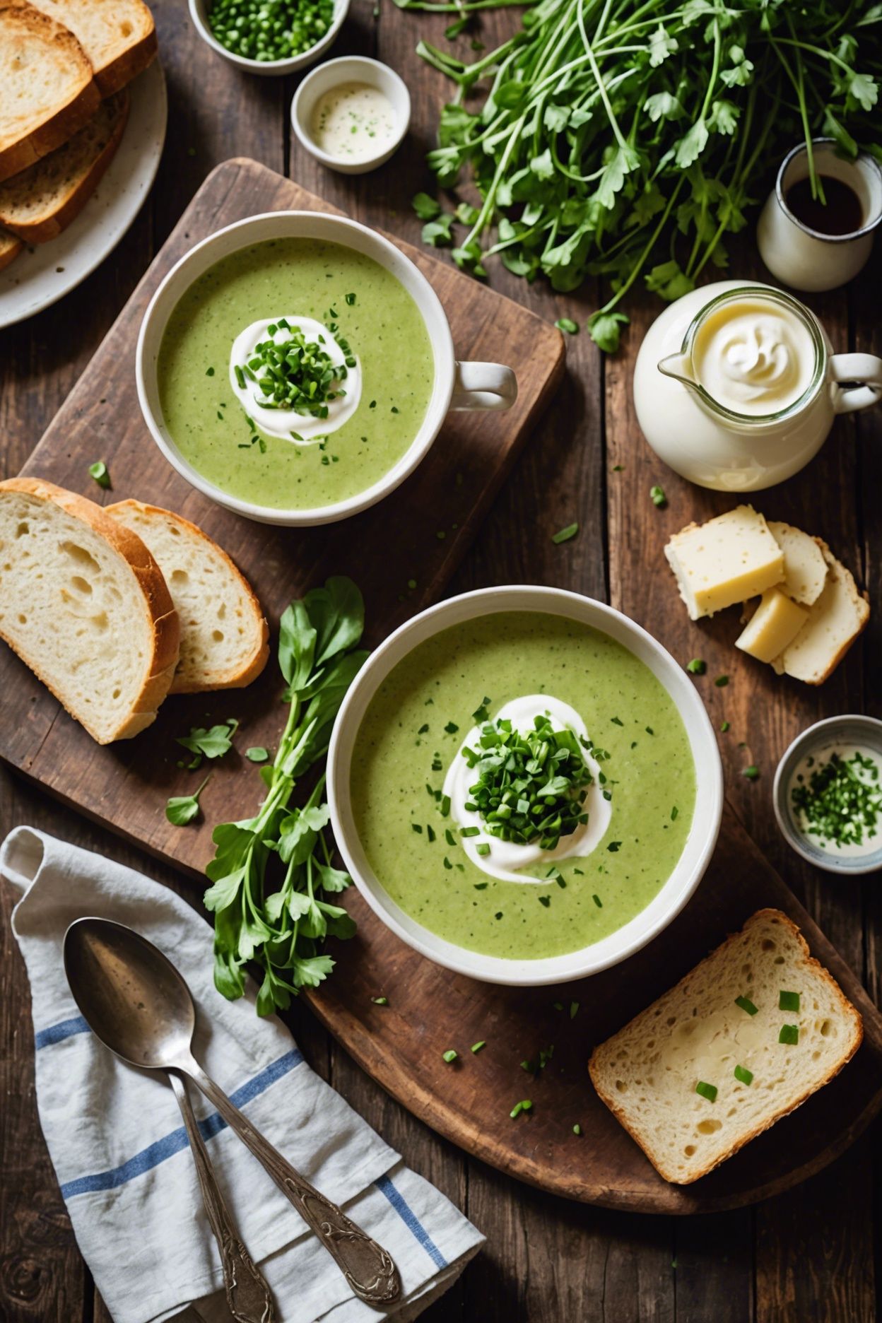 Creamy Spring Greens Soup