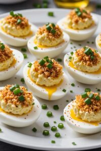 Crunchy Air Fried Deviled Eggs