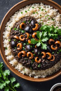 Diri Ak Djon Djon Haitian Black Mushroom Rice