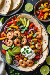 Easy Grilled Shrimp Fajitas