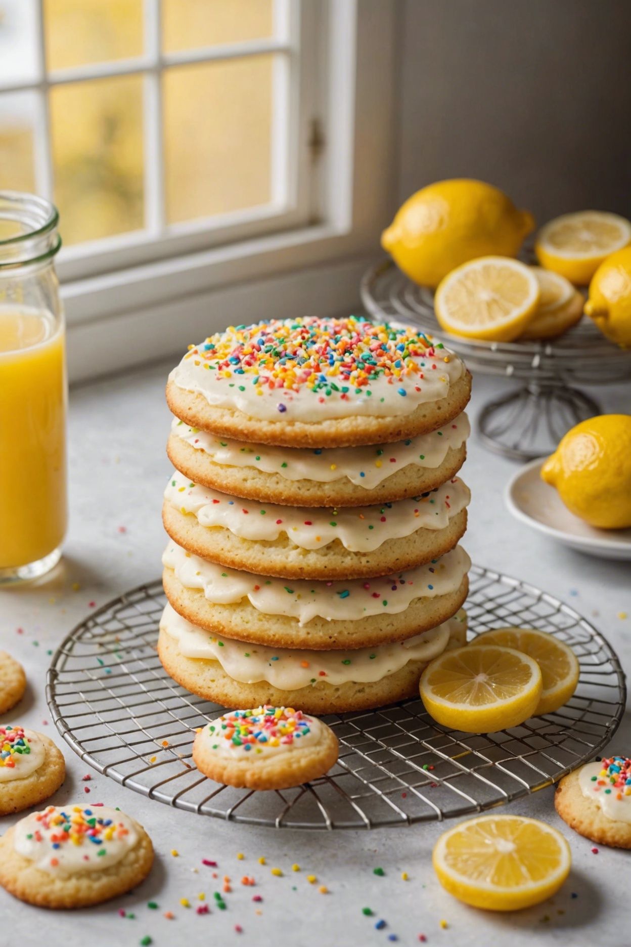 Easy Lemon Cake Cookies With Icing