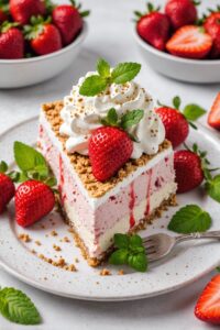 Easy No Bake Strawberry Ice Cream Cake