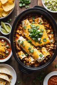 Easy Slow Cooker Enchiladas