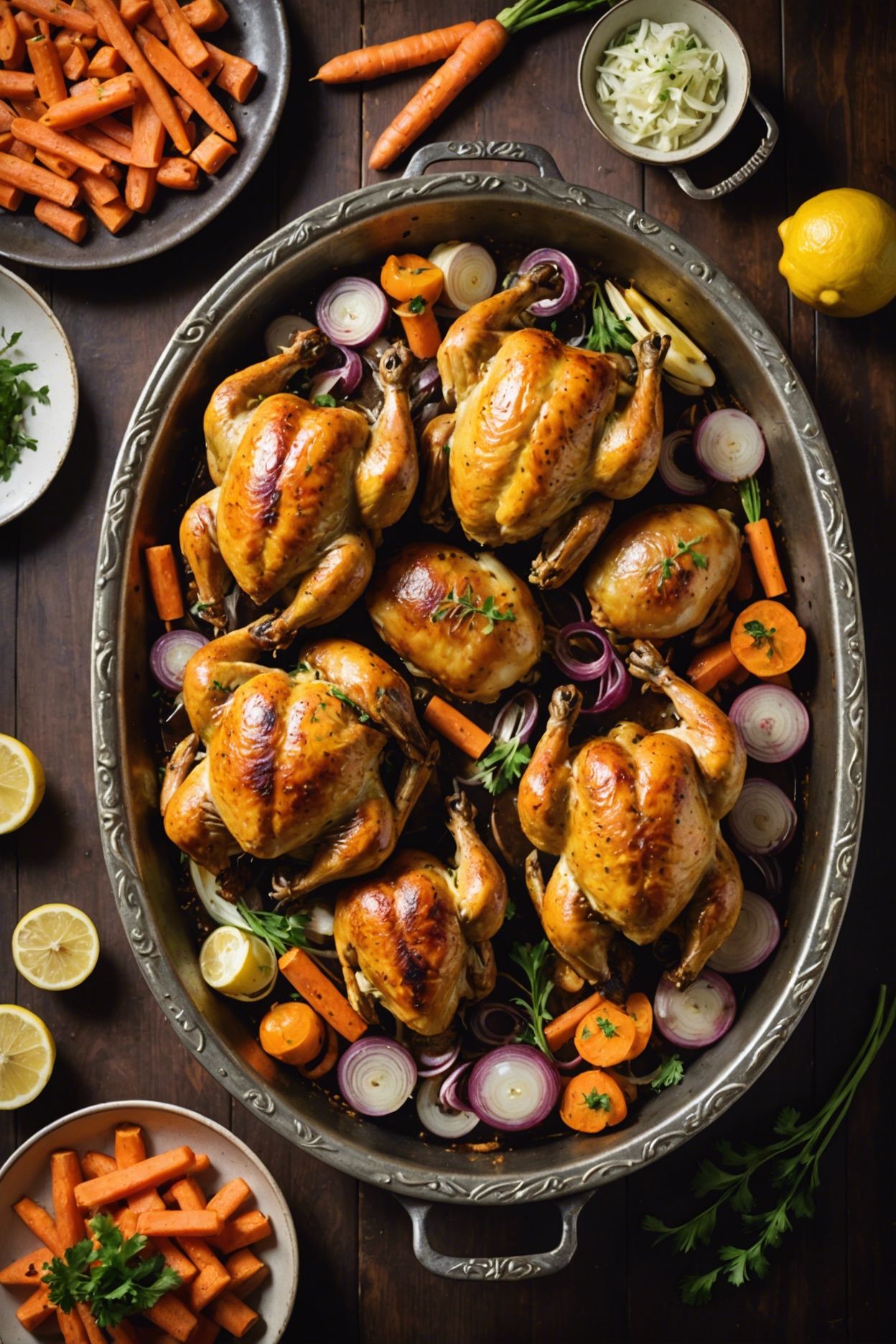 Feta Brined Roast Chicken