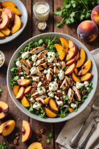 Fresh Peach And Pecan Chicken Salad