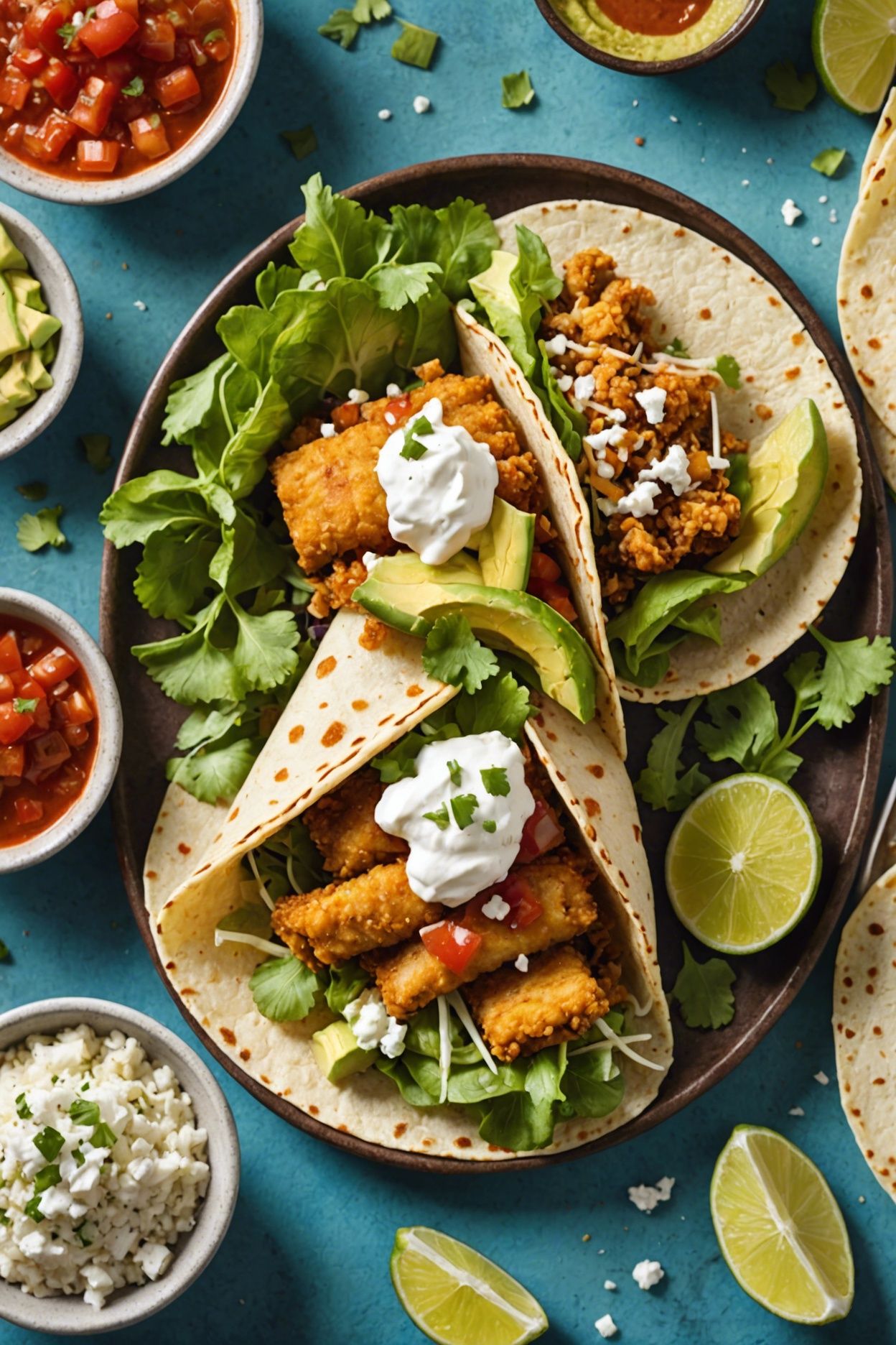 Fried Fish Tacos With Chipotle Lime Salsa