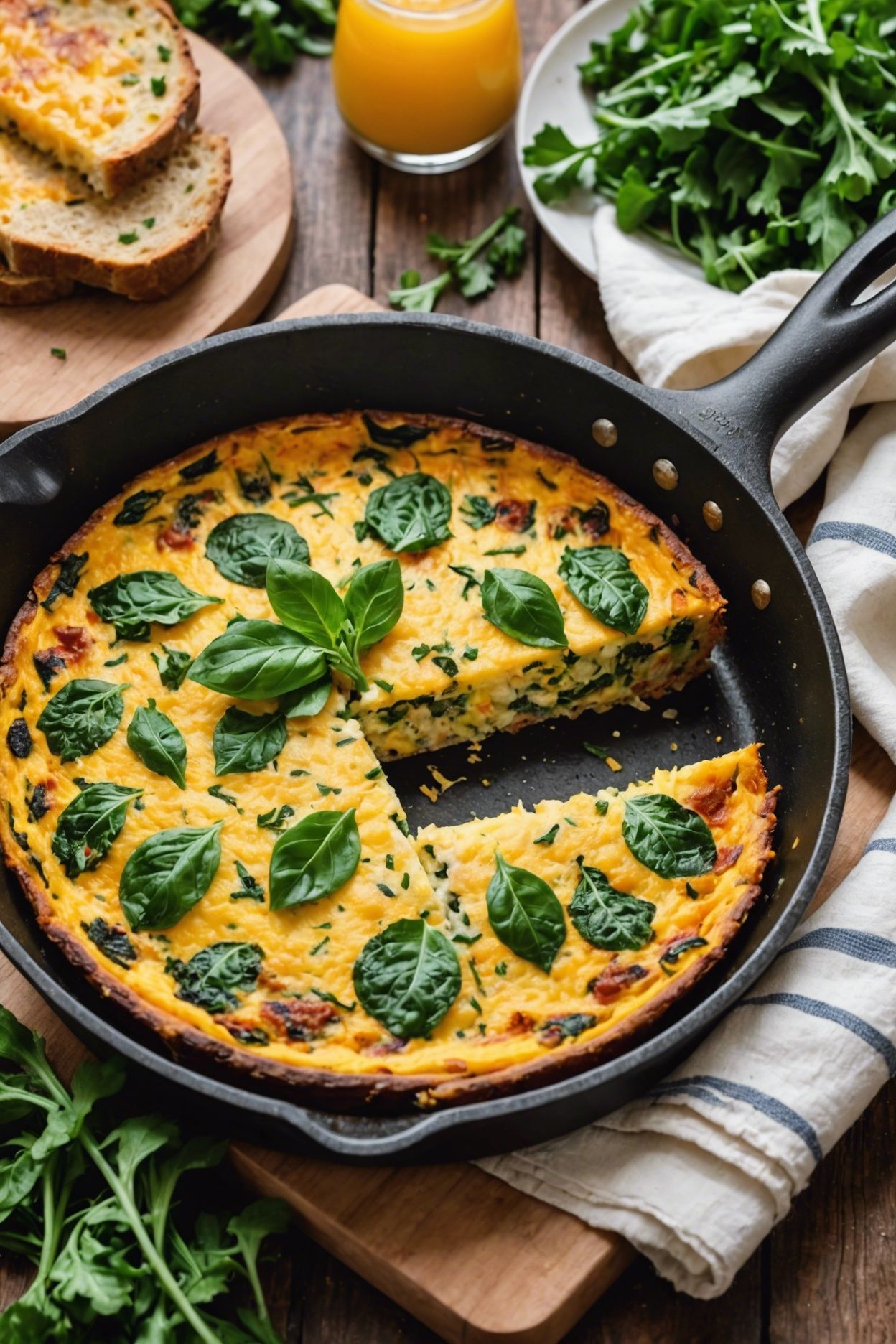 Frittata With Leftover Greens