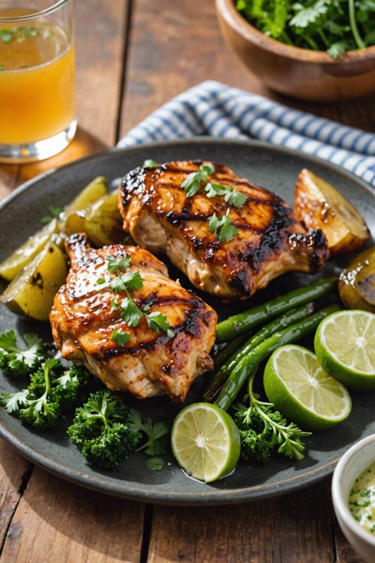 Grilled Dill Pickle Chicken Thighs