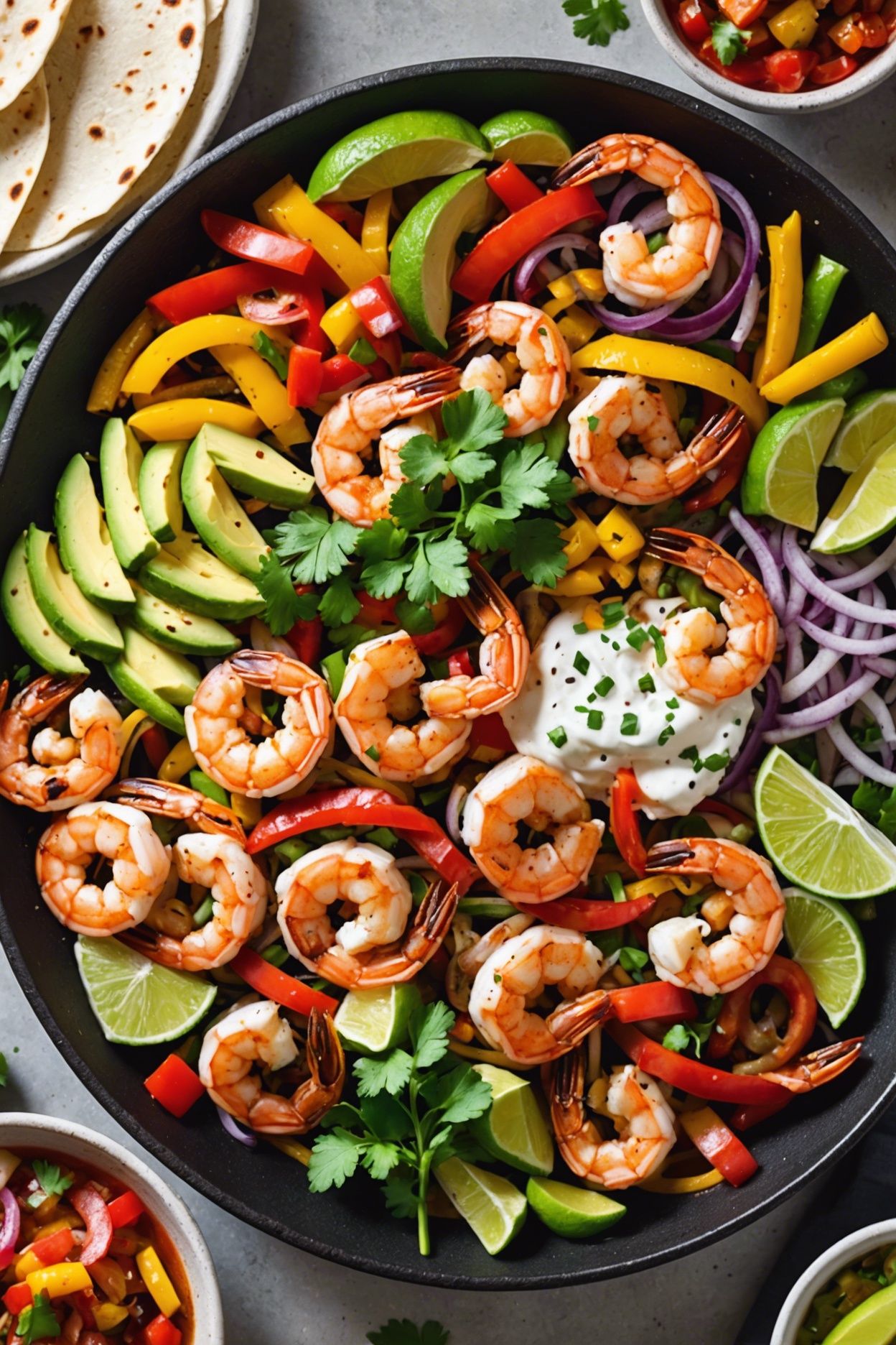 Grilled Shrimp Fajitas