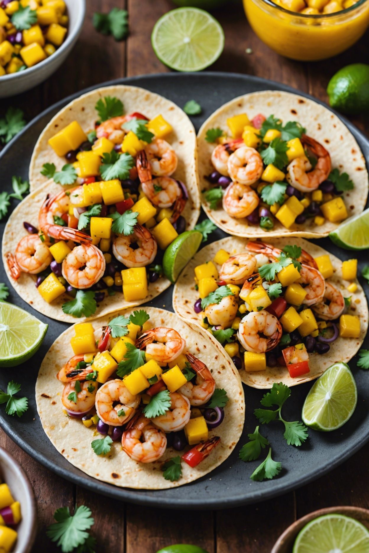 Grilled Shrimp Tacos With Mango Salsa