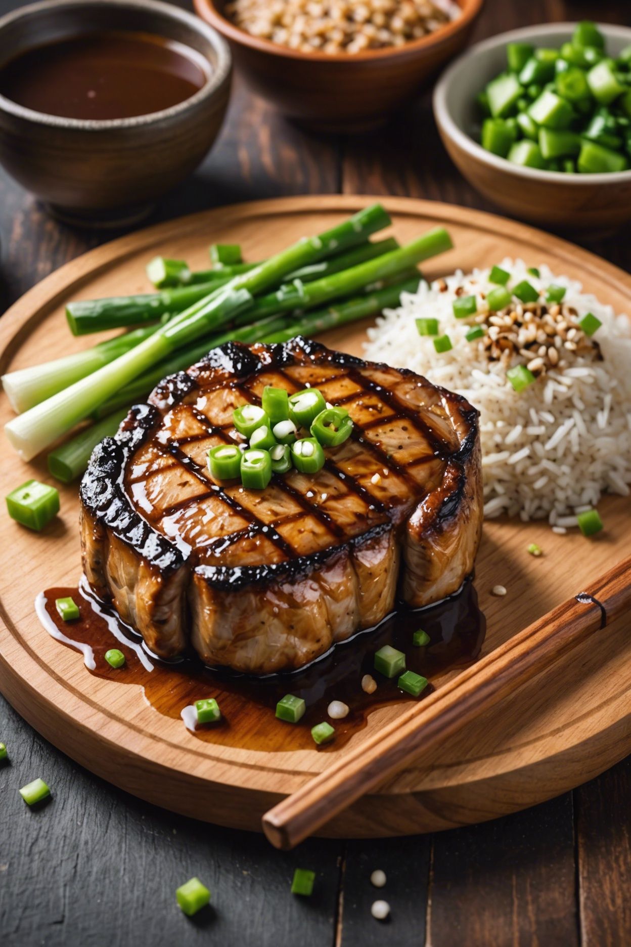 Grilled Teriyaki Pork Chops