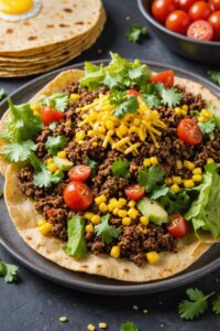 Ground Beef And Potato Tostadas