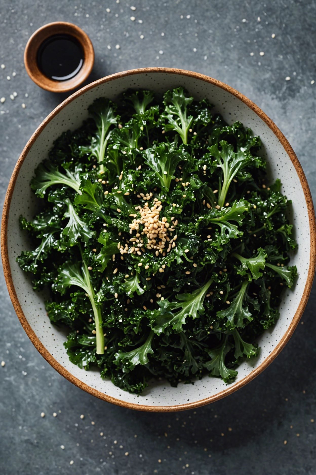 Kale With Seaweed Sesame And Ginger