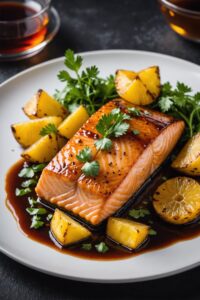 Maple Glazed Salmon With Pineapple