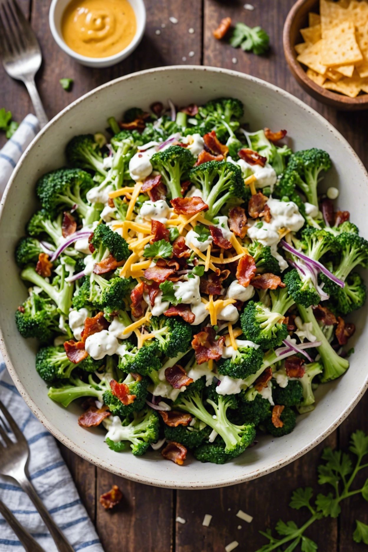 Marties Broccoli Salad With Bacon And Cheese
