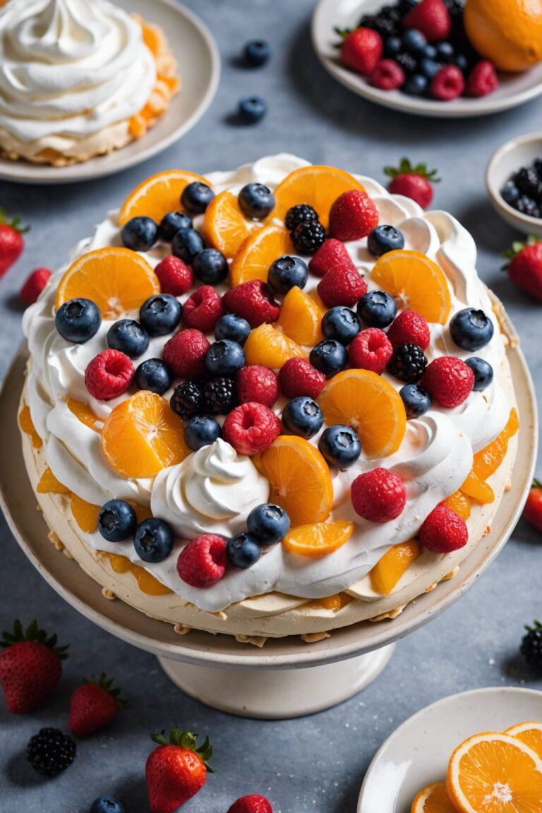 Orange Berry Pavlova