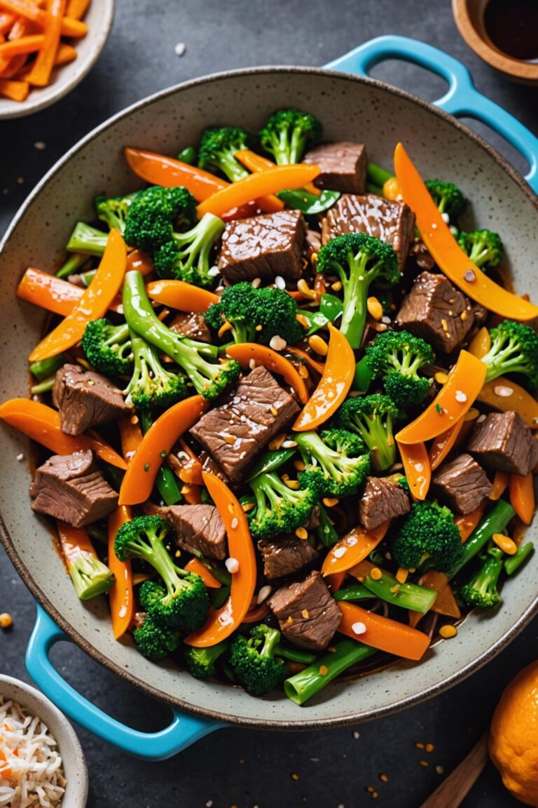 Orange Vegetable Beef Stir Fry