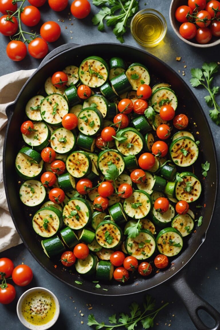 Pan Grilled Zucchini