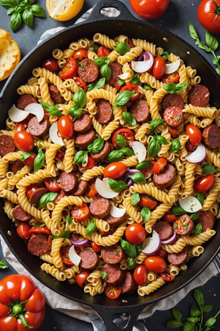 Pasta Skillet With Kielbasa