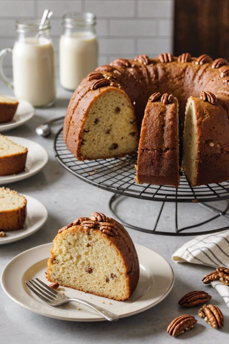 Pecan Sour Cream Pound Cake