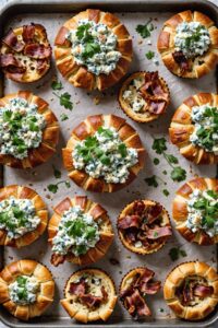 Pull Apart Onion Blue Cheese And Bacon Bread Preheat To 350F