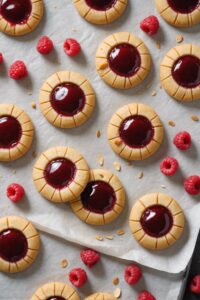 Raspberry And Almond Shortbread Thumbprints