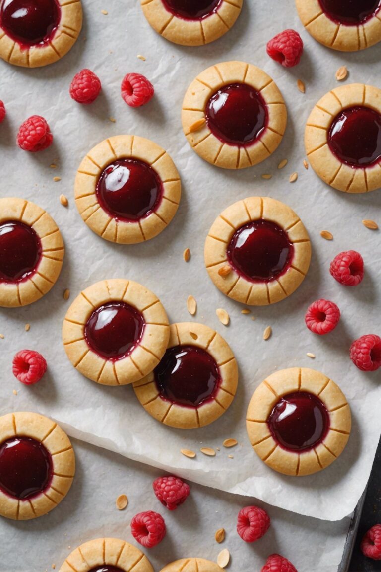 Raspberry And Almond Shortbread Thumbprints