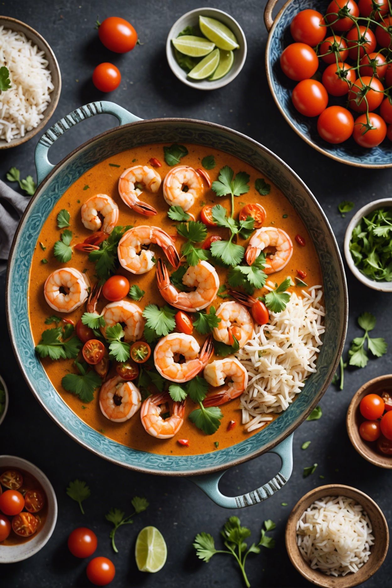 Red Coconut Curry With Shrimp