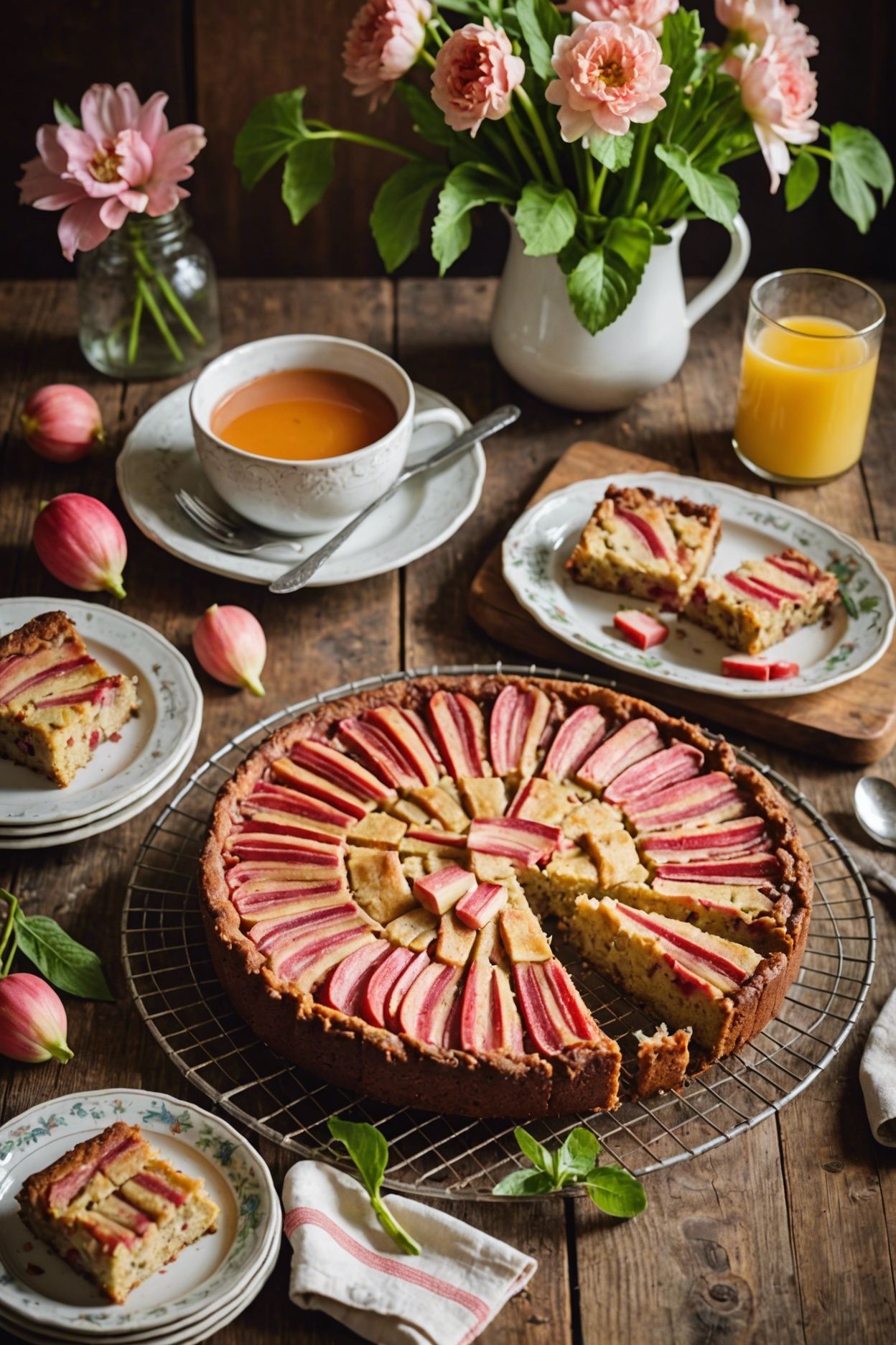 Rhubarb Stir Cake