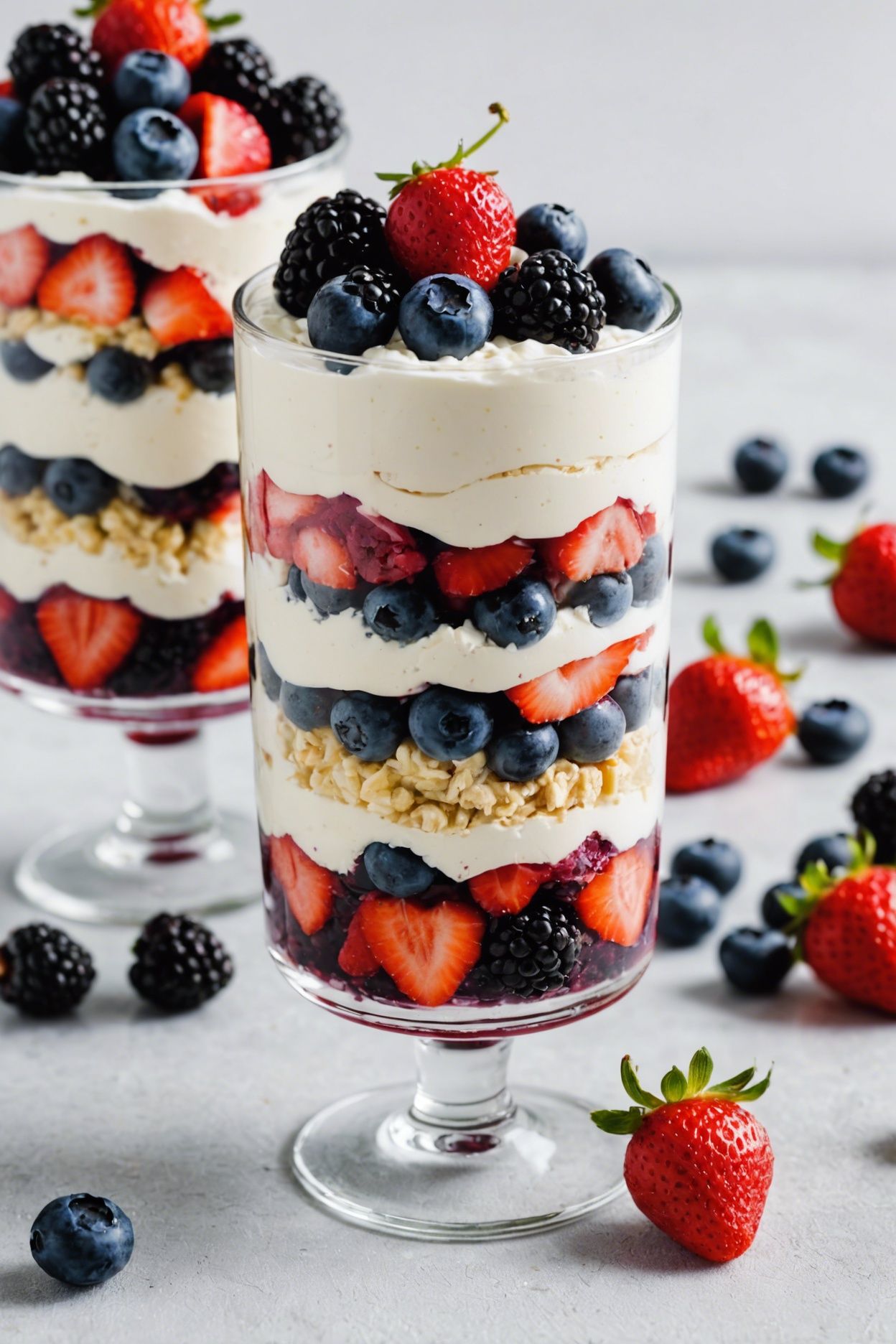 Ricotta And Summer Berry Parfaits