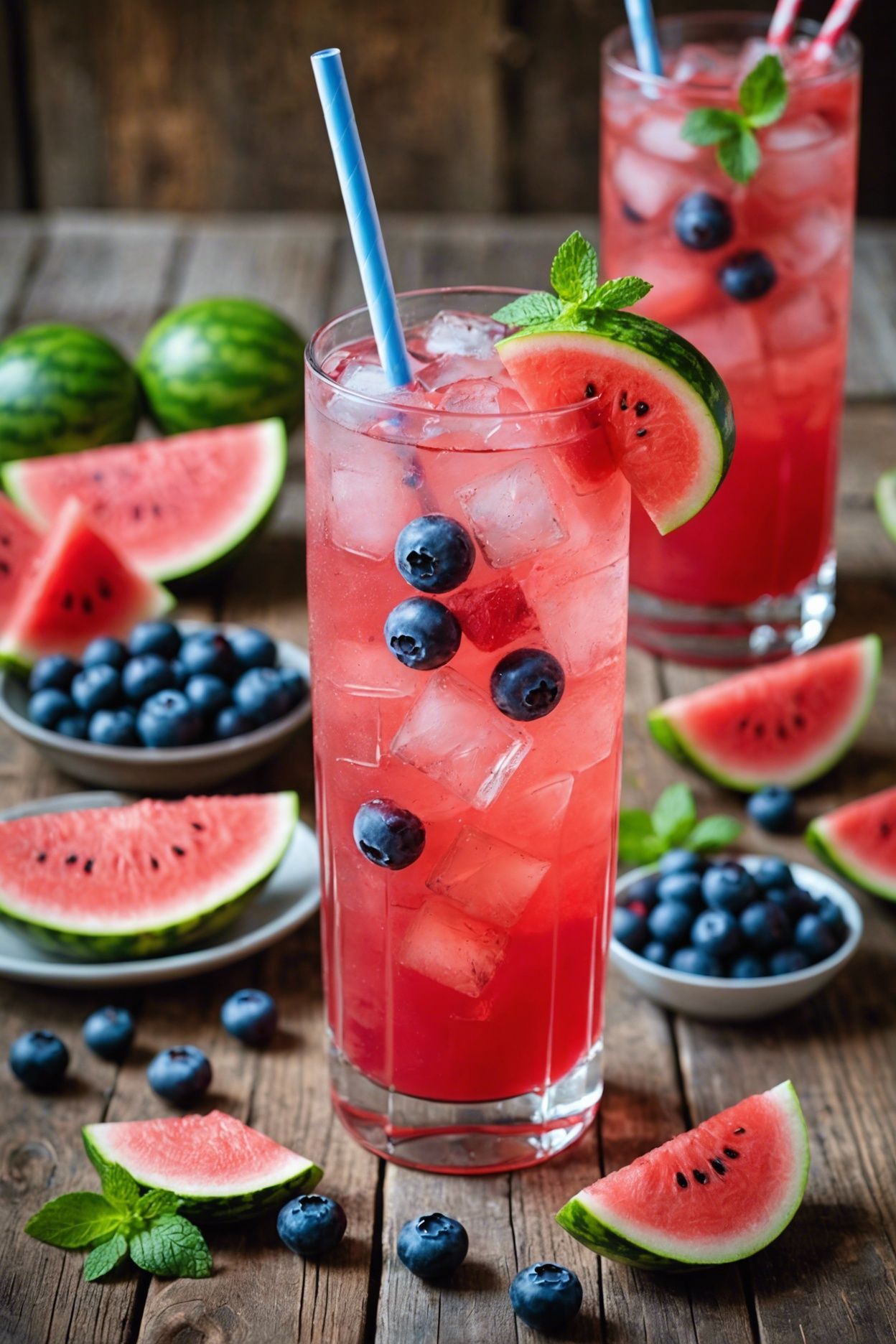 Rum Infused Watermelon Fireworks Cocktail