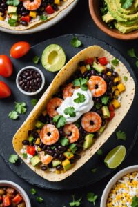 Shrimp And Bean Tacos