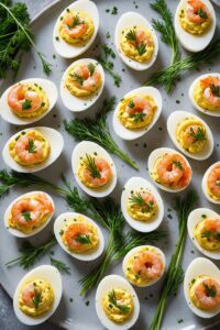 Shrimp And Dill Deviled Eggs