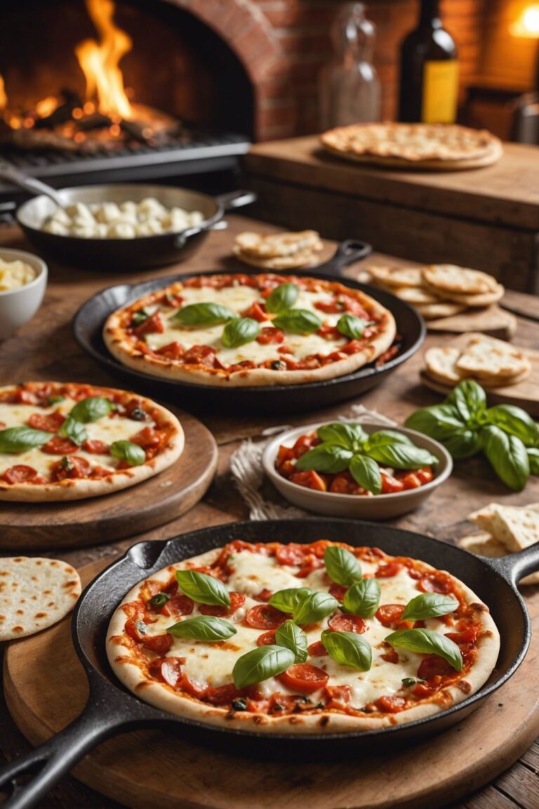 Skillet Pita Pizzas