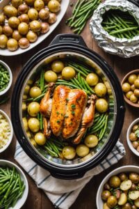 Slow Cooker Chicken Thighs Green Beans And Potatoes Easy Foil