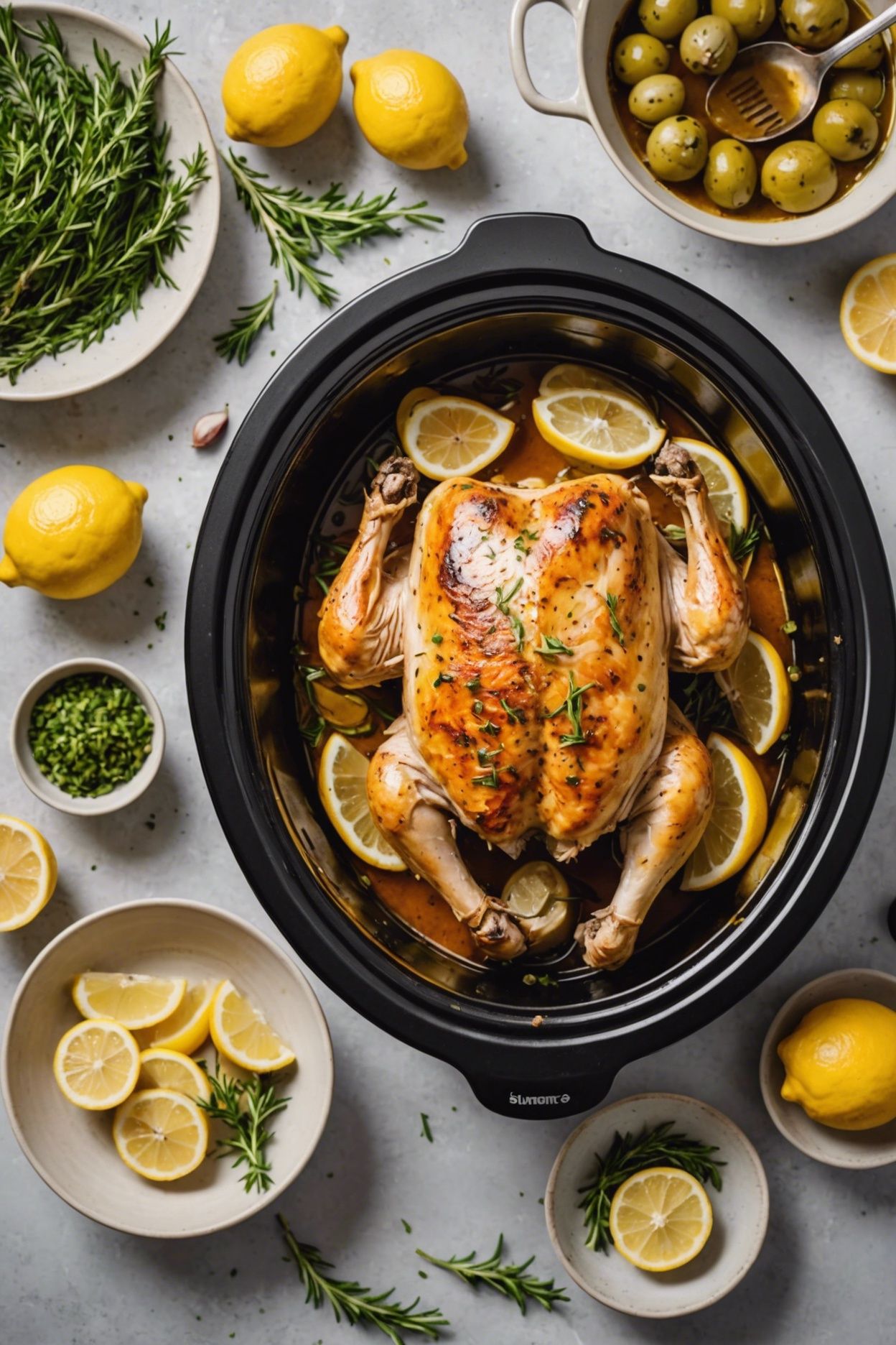 Slow Cooker Whole Chicken With Lemon