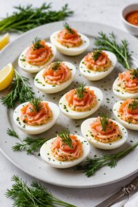 Smoked Salmon Deviled Eggs