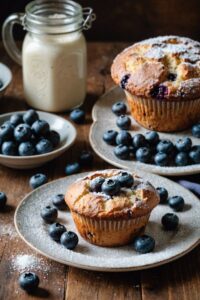 Sourdough Blueberry Muffins