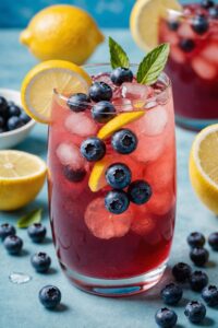 Sparkling Blueberry Ginger Lemonade