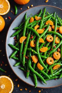 Sriracha Orange Glazed Green Beans