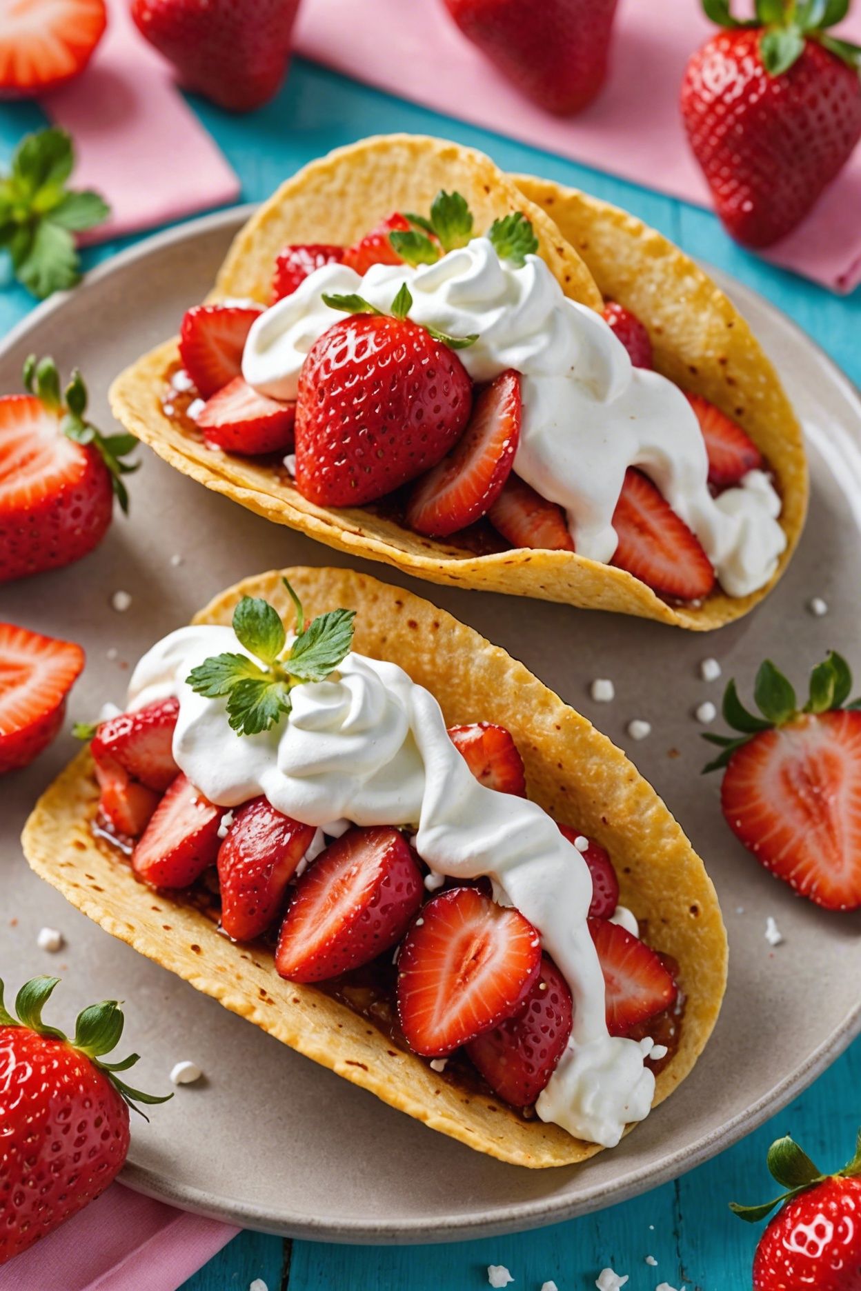 Strawberries And Cream Taco